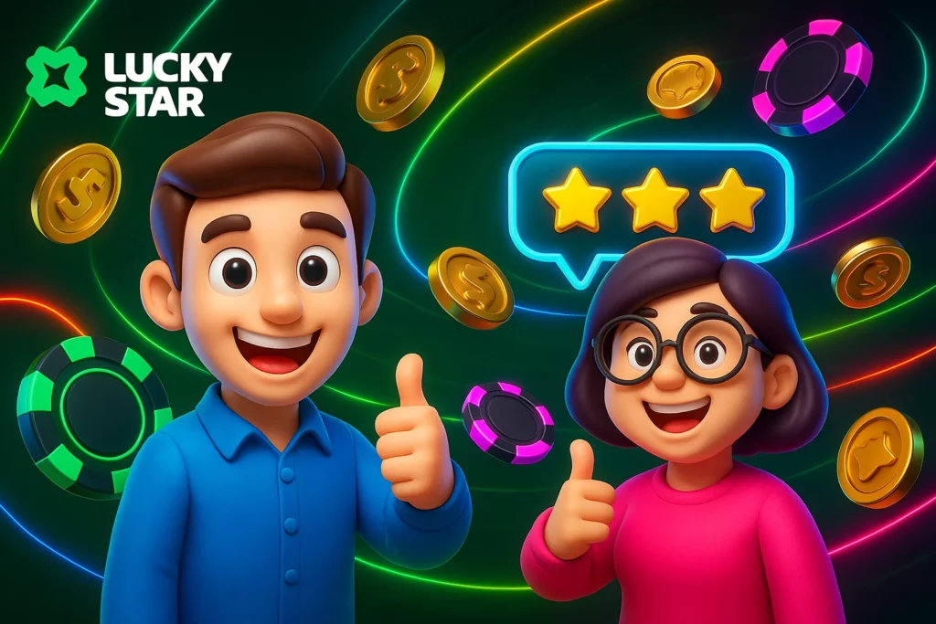 আপনিও আজই Lucky Star-এ খেলুন এবং আপনার অভিজ্ঞতা ভাগ করুন!